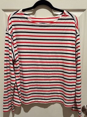 NWOT - Old Navy Red, White & Blue Striped Long -Sleeve Tee; XL Tall